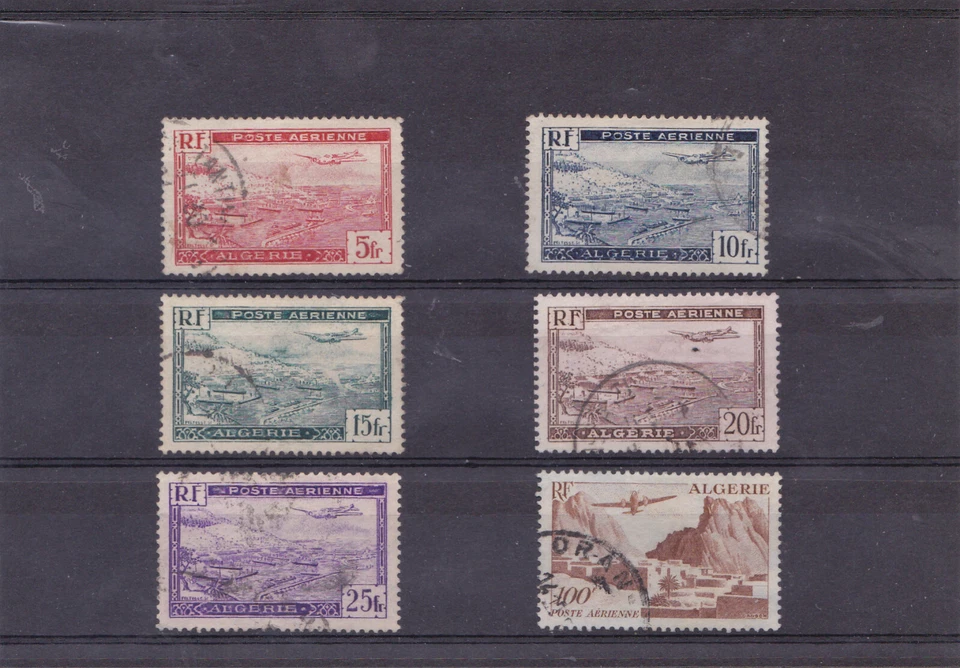 ALGERIE LOT 6 TIMBRES anciens  POSTE AERIENNE OBLITERES TB - Photo 1/1