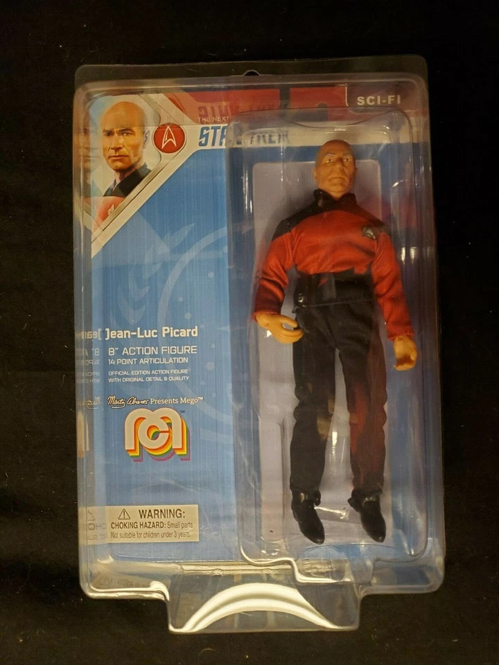Mego Sci-fi Star Trek TNG Capt Jean Luc Picard 8in Action Figure