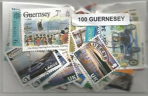 Lot de 100 timbres de Gernesey - Picture 1 of 1