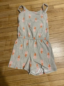 Old Navy Girl 10-12 Romper Pineapple Sleeveless Shorts - Picture 1 of 6