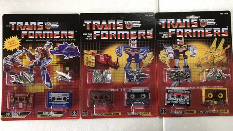 Transformers G1 Grand Slam Raindance Ramhorn Eject Rewind Steeljaw reissue MISB Cover