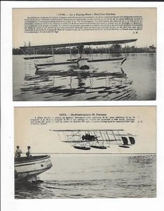 2 French Flying Boat Postcards p2060 - Picture 1 of 2