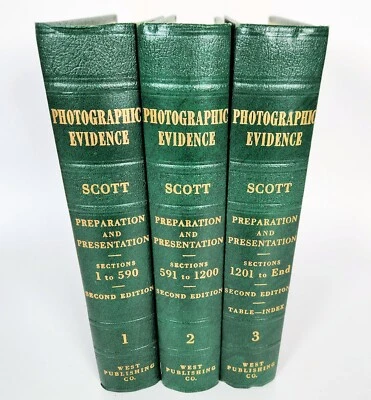 Photographic Evidence 3 Volume Legal Photography Leather Covers 1969 2nd Edition - Image 1 of 4