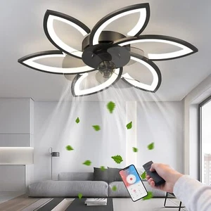 Ventilador de Techo LED Moderno Con Iluminación,Regulable Con Control Remoto Temporizador - Imagen 1 de 10