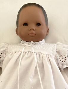 Vintage African-American Girl Bitty Baby With Christening Dress, Beautiful!