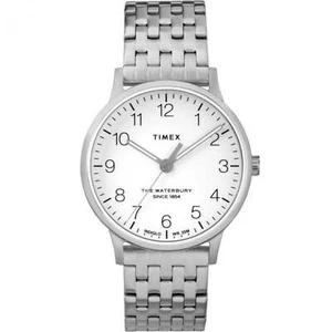 Timex Women's Watch Waterbury Quartz White Dial Silver Steel Bracelet Tw2R72600 - Picture 1 of 3