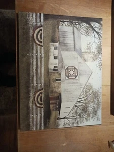 Billy Jacobs "American Star Quilt Block Barn" Canvas Print 12x16" Farm Shed Art - Picture 1 of 3