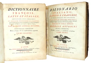 1771. Abbé Annibale Antonini. Dictionnaire Français, Latin et Italien - Imagen 1 de 8