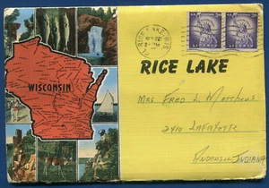 Rice Lake Wisconsin Wi Point Colan High School Postkartenmappe - Bild 1 von 3