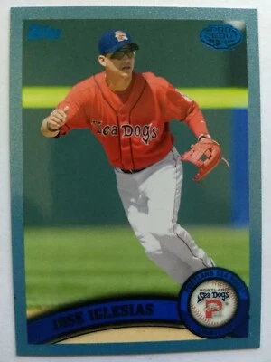 JOSE IGLESIAS, 2011 TOPPS PRO DEBUT BLUE #89, sn/ 309, PORTLAND SEA DOGS - Image 1 of 2