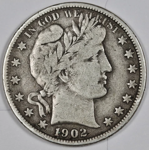 1902 Barber Half.  Sharp Fine.   187579 Cover