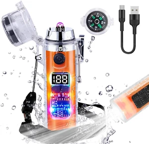 Electric Lighter - USB Rechargeable Dual Arc Plasma Lighter with LED Flashlight - Picture 1 of 8