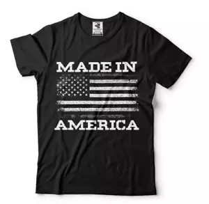 Patriotic t shirts, Made In America, Vintage USA Flag, US Flag Tees, 4th Of July - Picture 1 of 20