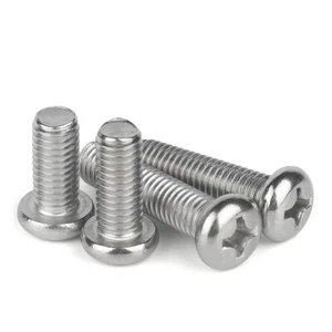Bullone viti testa tonda testa a croce Phillips acciaio inox M3 M4 304 - Foto 1 di 2
