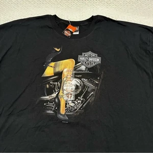 NWT Harley-Davidson Woman Motorcycle Leg with Stiletto T-Shirt Men’s Size 3XL - Picture 1 of 7