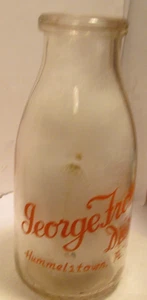 Vintage rd Pyro Milchflasche - George Fromm Dairy Hummelston, Pa - Golden Guernsey - Bild 1 von 2