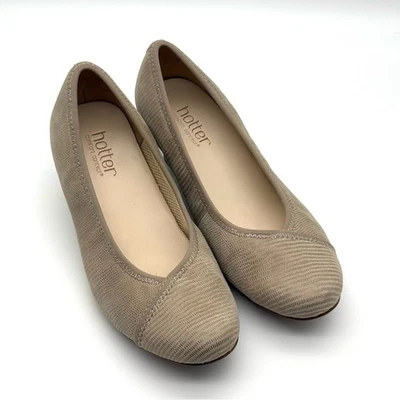 Hotter Monica Beige Estampado Lagarto Tacones Reino Unido 4 EE. UU. 6 Foto 1 de 4