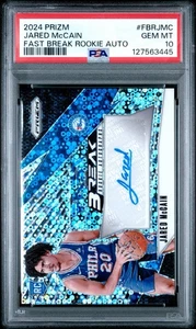 2024-25 Panini Prizm - Fast Break Rookie Auto Jared McCain FBR-JMC PSA 10 GEM - Picture 1 of 2