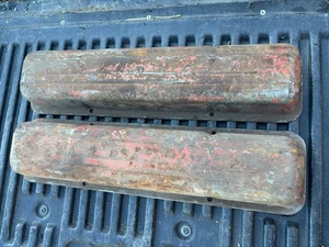 CHEVY SCRIPT 283 327 350 Original VALVE COVERS CHEVROLET STAMPED - Picture 1 of 3
