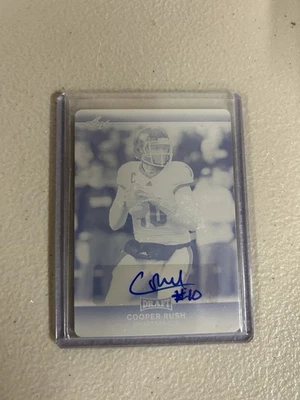 2017 Leaf Metal Draft Printing Plate CYAN 1/1 COOPER RUSH Auto ROOKIE RC SSP - Image 1 of 2