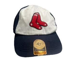 Boston Red Sox MLB 47 Brand Baseball Cap Embroidered Socks Logo NWT - Picture 1 of 8