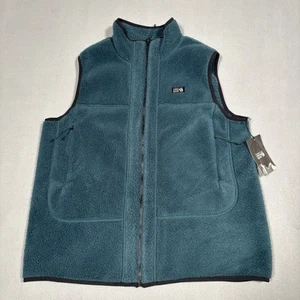 NWT Mountain Hardwear Hicamp Fleece Vest Women's Size Large Green Full Zip $110 - Picture 1 of 10