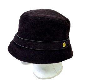 Coach Women’s Turnlock Bucket Hat Brown Wool Blend Lined Size P/ S (22" ) - Picture 1 of 13