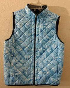 Stella Parker Women Sz Medium Quilted Puffer Blue Lightweight Jacket Vest (0634) - Picture 1 of 9