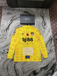 AFC Bournemouth Match Issued Signed Will Dennis #40 Poppy GK Football Shirt COA - Picture 1 of 21