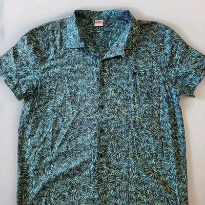 Camisa de campamento hawaiana Mambo para hombre M Australia verde negra tropical floral playa Foto 1 de 4