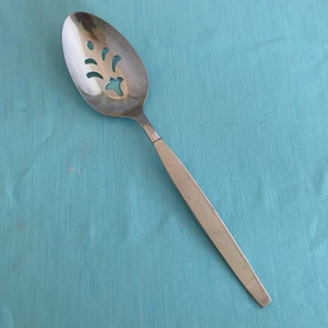 Oneida FROSTFIRE Slotted Serving Spoon Oneida Community Pierced - Nice! - Picture 1 of 7