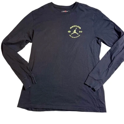 Jordan Mike's Gym Breakfast Club Long Sleeve Graphic T-Shirt Black Large - Image 1 of 4