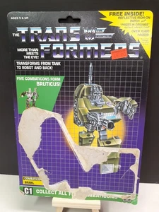 Brawl Cardback 1986 Vintage Hasbro G1 Transformers Authentic RARE - Picture 1 of 2