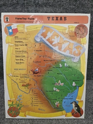Vintage 1992 Frame-Tray Puzzle TEXAS - Image 1 of 4