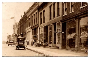 BEDFORD, IOWA - VISTA A LA CALLE OCUPADA - POSTAL CON FOTO REAL ANTIGUA - Imagen 1 de 2