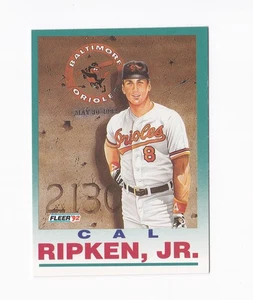 1992 Fleer #711 Cal Ripken PV Baltimore Orioles - Picture 1 of 2
