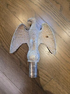 Vintage Flagpole Eagle Topper Decorative Outdoor Finial Globe 10” - Picture 1 of 8