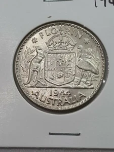 Australian 1944 FLORIN CH UNC - Picture 1 of 2