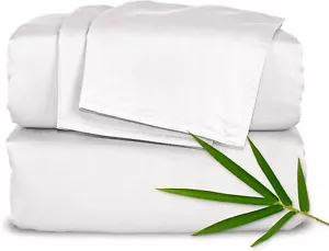 Lenzuolo Split King di Pure Bamboo, Autentico 100% Biologico Viscosa Derivato Lenzuolo Se - Foto 1 di 7