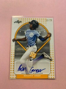 A613 - 2018 Leaf National Showcase Autographs Yellow #BABG1 Benjamin Greer/25