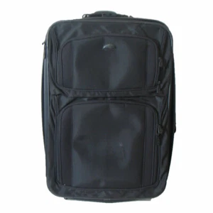 Maleta de equipaje Samsonite negra de cuerpo duro y tela con ruedas, 28" de alto, como nueva - Imagen 1 de 11