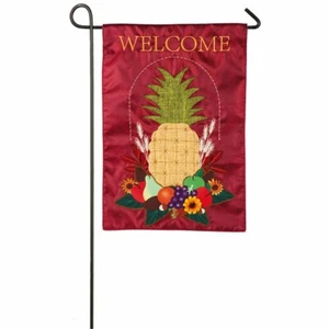 **OPEN FLAG** Harvest Pineapple 14B8312 Evergreen BURLAP Garden Flag 12.5” x 18” - Picture 1 of 1