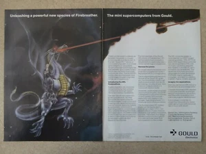 4/1987 PUB GOULD ELECTRONICS NPL FIREBREATHER SUPER MINI COMPUTER DRAGON AD - Bild 1 von 1