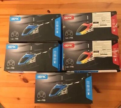 5x Boxed, Faulty Motors, 4DRC, M5 Radio Controlled Helicopters, & Missing Parts  - Image 1 of 4