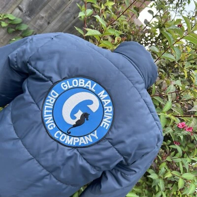 Vintage Swingster Jacket Blue USA Made Glomar Biscay Global Marine Drilling M - Image 1 of 4