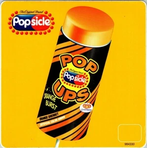 Vintage Good Humor Pricing Sticker 6"x6"  Popsicle Orange Pop Ups Push Up - Picture 1 of 2
