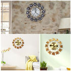 3D Modern Large Wall Clock Luxury Flower Diamond Watch Living Room Decor