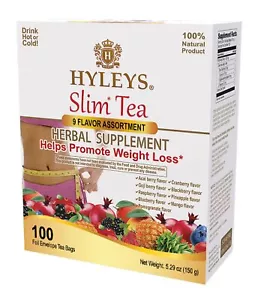 Hyleys Slim Tea 9 Flavor Assortment 100 Ct - Weight Loss Herbal Supplement Cl... - Picture 1 of 7