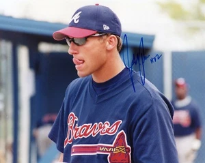 JEFF FRANCOUER ATLANTA BRAVES FOTO FIRMATA 8X10 CON CERTIFICATO DI AUTENTICITÀ #2 - Foto 1 di 1