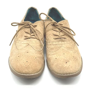 Zapatos Cynthia Rowley Para Mujer Talla 9 Actualización Gamuza Tostada Avellana Con Cordones Punta de Ala Usados en Excelente Condición - Imagen 1 de 14